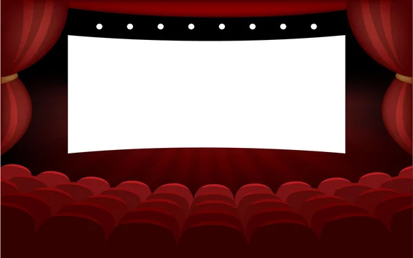 Баннер современного кинозала — стоковый вектор