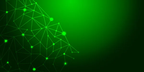 Yeşil arka plan özet satırları dijital konsepti aydınlatma ile