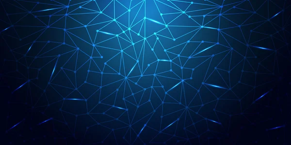 Blue Abstract Mesh Background - Circles, Lines and lightening Shapes illustrated — Stock Photo, Image