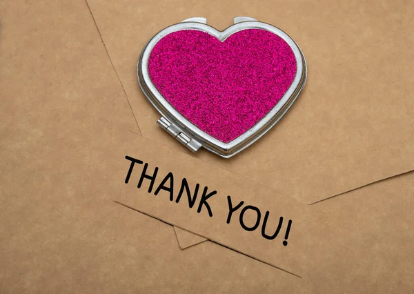 Thank You Word Envelop Romantic Concept — Stock Photo, Image