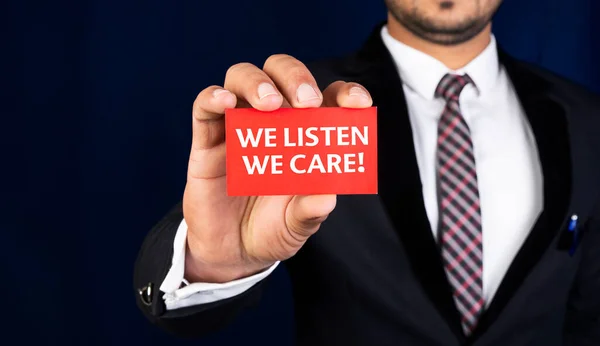 Customer Service Sign Listen Care You — Φωτογραφία Αρχείου