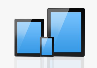 Modern Smartphone ve dizüstü bilgisayar kümesi