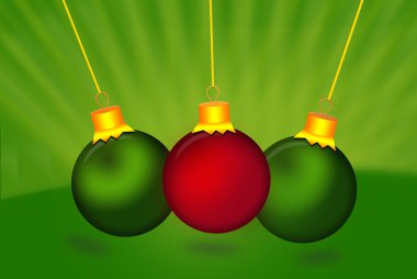 Renkli Noel topları. izole gerçekçi süsleme seti