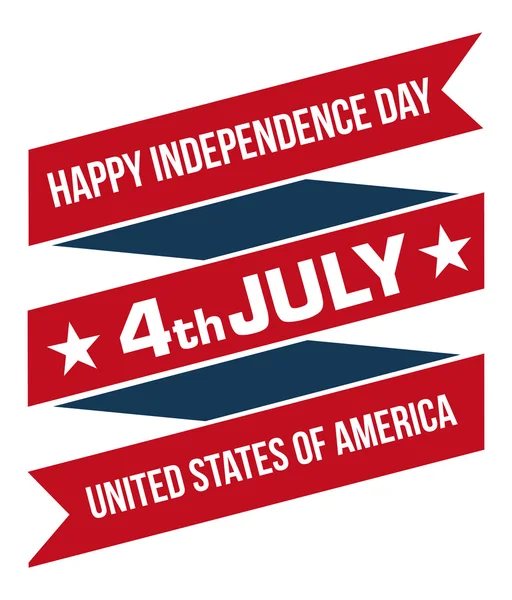 4th-ból július rebbon, boldog függetlenség napja — Stock Vector