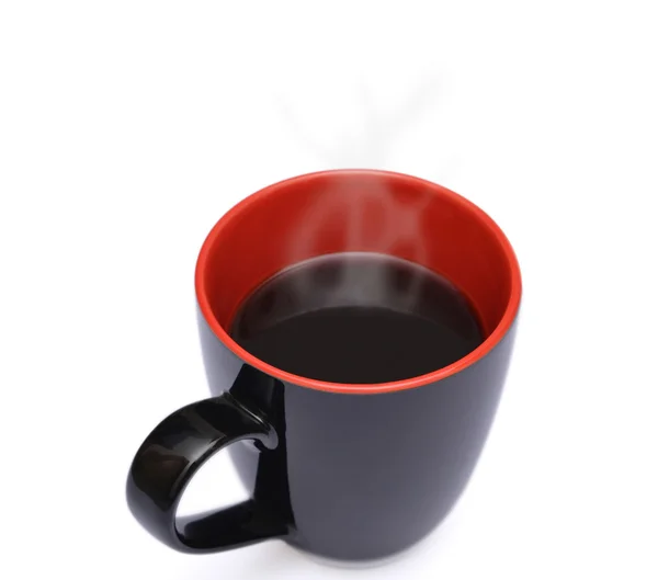 Elszigetelt csésze forró kávé és gőz — Stock Fotó