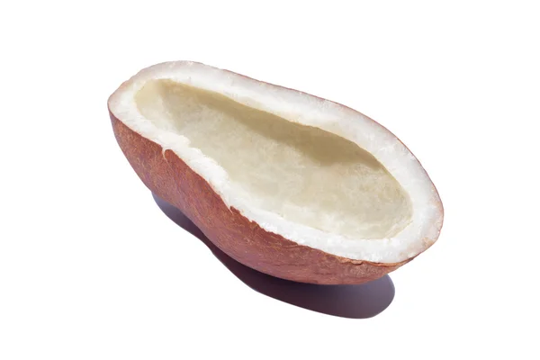 Cáscara de coco aislado sobre fondo blanco —  Fotos de Stock
