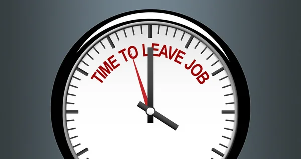 Time to leave the job entrepreneurs concept image in clock