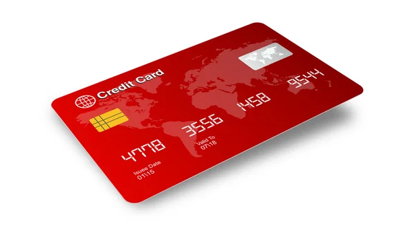 Kredi kartı ile beyaz arka plan üzerinde izole gölge