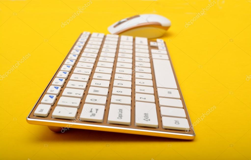 Modern keyboard design closeup view