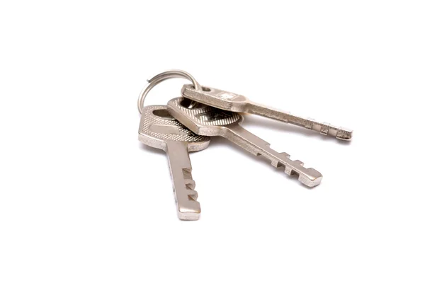 Locker sleutels geïsoleerd op witte achtergrond — Stockfoto
