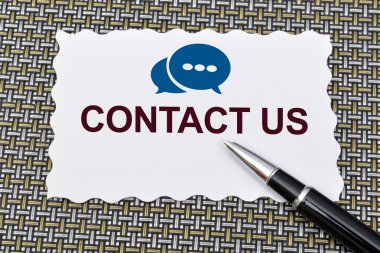 Kalem ve kağıt pimleri ile bize Simge iletişim