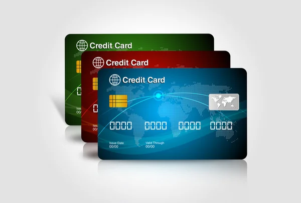 Conception de carte de crédit isolé sur le thème des affaires blanches — Photo