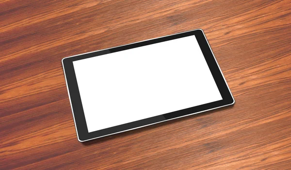 Smart tablet on Wooden office table