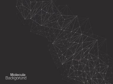 Gri molekül artalan tasarım duvar kağıdı