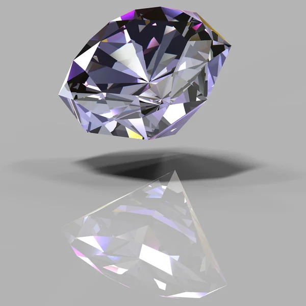 Multi-färgade kristall med en reflektion — Stockfoto