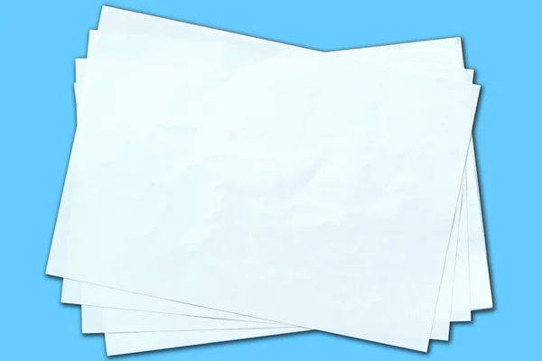 White paper  on blue background. — Stock Photo, Image