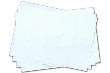 Beyaz arka plan üzerinde beyaz kağıt.