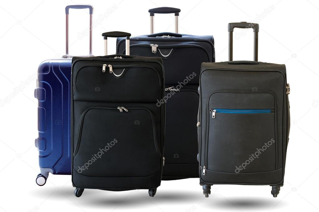 Suitcases isolated on white background.