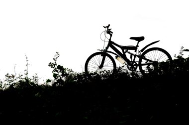 Dağ bisikleti silüeti.
