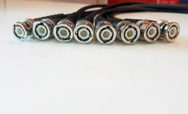 BNC connector voor audio- en videosignalen. — Stockfoto