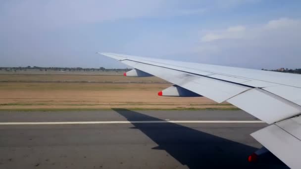 Vista da janela do avião. — Vídeo de Stock