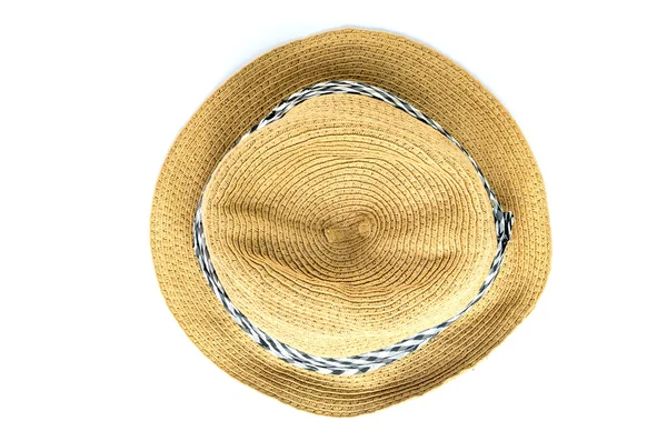 Closeup of hat made of rattan. — Stock Photo, Image
