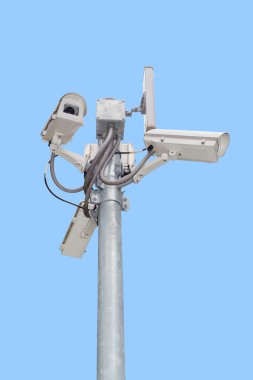 Grup güvenlik kameraları (Cctv) veya güvenlik kamerası.