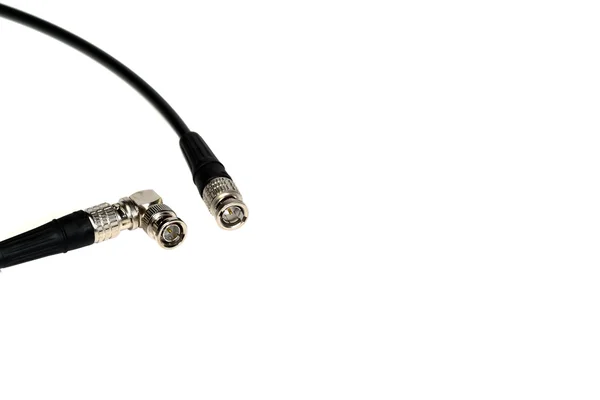 BNC-kontakt jack med kabel — Stockfoto