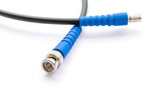 BNC-kontakt jack med kabel — Stockfoto