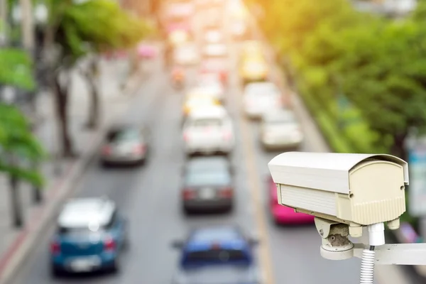 Traffic security camera surveillance (CCTV) — Stock Photo, Image