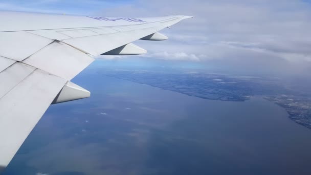 View from the window of the plane — Stock Video