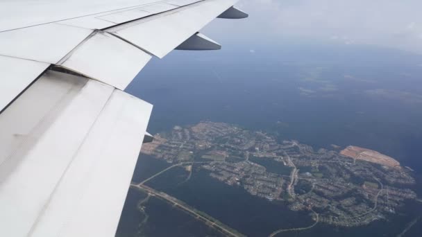 Vue de la fenêtre de l'avion — Video