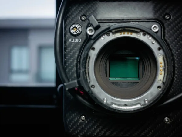 Close Van Het Sensorglas Van Een Filmcamera Met Volledig Frame — Stockfoto
