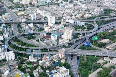 Yüksek bakış Bangkok Tayland.