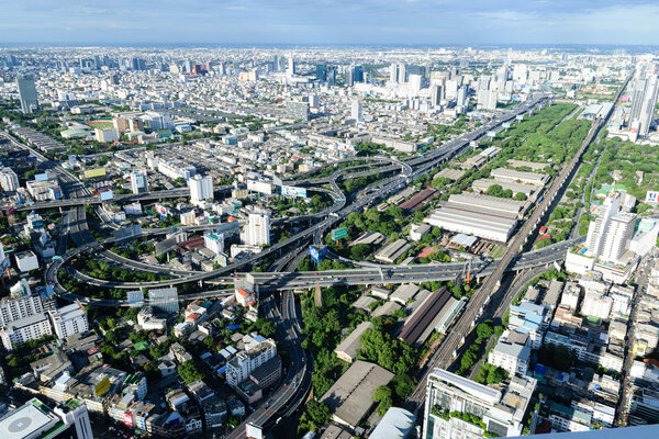 High point view on Bangkok Thailand.