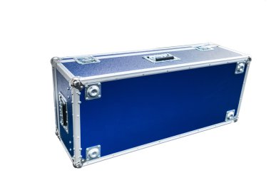 Renkli mavi büyük bir kutu. 