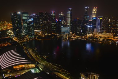 Görünümü, binalar ve Singapur merkezi iş yerlerinden.