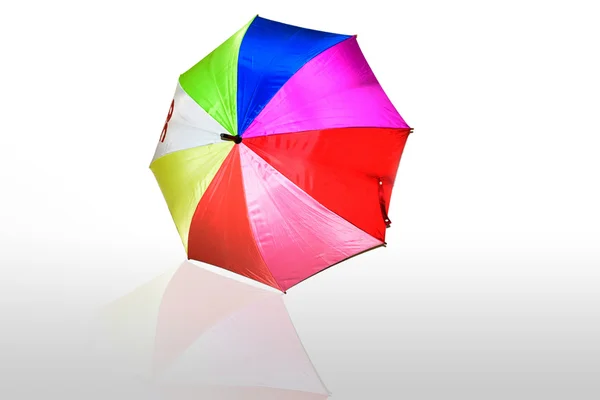 Colorful umbrellas isolated on white background. — Stock Photo, Image