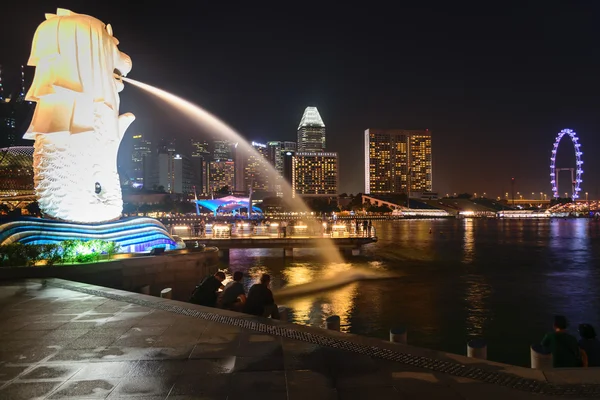 Переглянути центрального ділового будівлі та визначні пам'ятки Сінгапуру. — стокове фото
