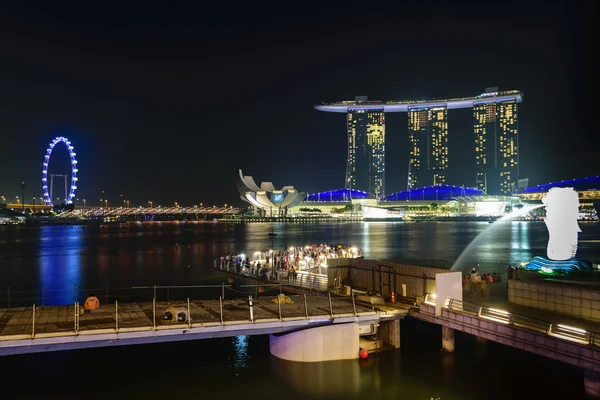 Veja edifícios de negócios centrais e marcos de Singapura . — Fotografia de Stock