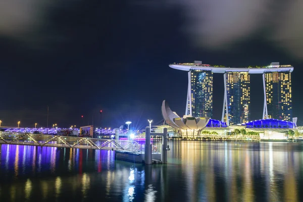 Veja edifícios de negócios centrais e marcos de Singapura . — Fotografia de Stock