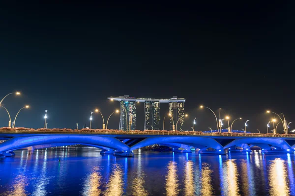 Veja edifícios de negócios centrais e marcos de Singapura . — Fotografia de Stock