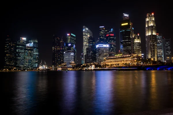 Veja edifícios de negócios centrais e marcos de Singapura . — Fotografia de Stock