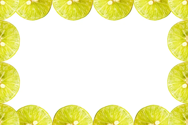 Taze dilimlenmiş limon çerçeve doku arka plan.