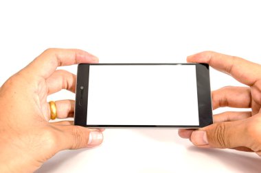 Akıllı telefon elinde..