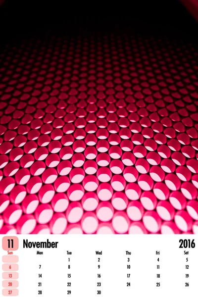November 2016 calendar — Stock Photo, Image