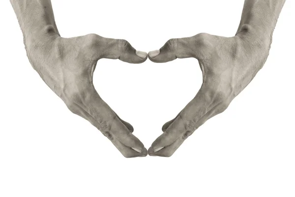 Simbolo a forma di cuore della mano . — Foto Stock