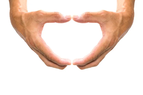 Hart gevormde Hand symbool. — Stockfoto