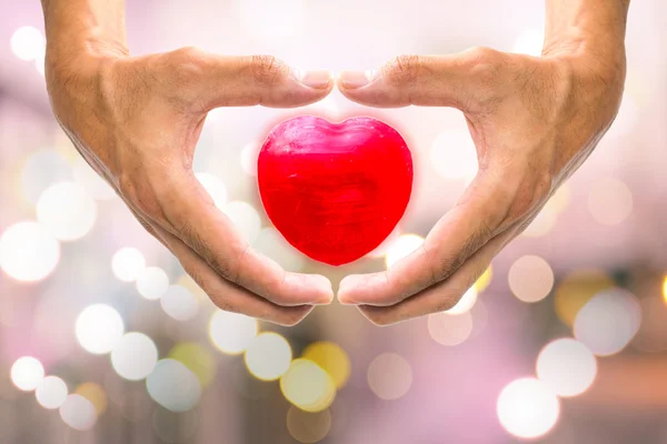 Simbolo a forma di cuore della mano . — Foto Stock