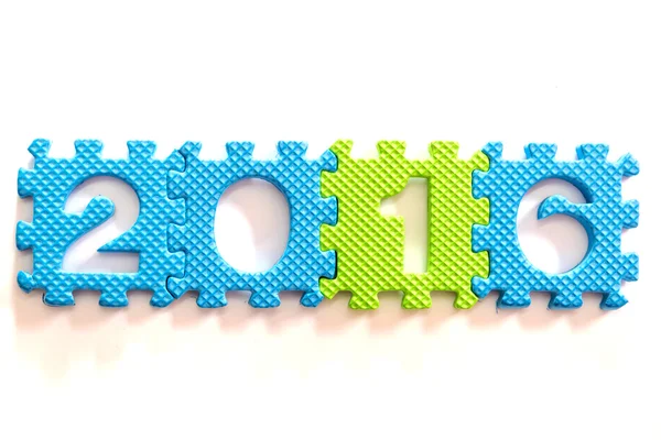 2016 プラスチック アルファベット新年の日に設定. — ストック写真